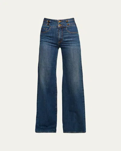 Ramy Brook Liv High-rise Wide-leg Jeans In Blue