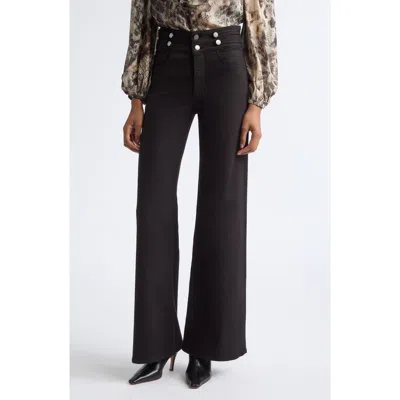 Ramy Brook Liv High Waist Wide Leg Jeans In Brown
