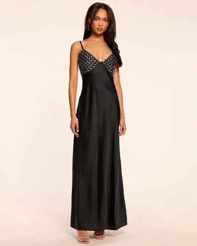 Ramy Brook Lizzy Embellished Gown In Black Geo