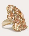 Ramy Brook Lizzy Gemstone Cocktail Ring In Champagne