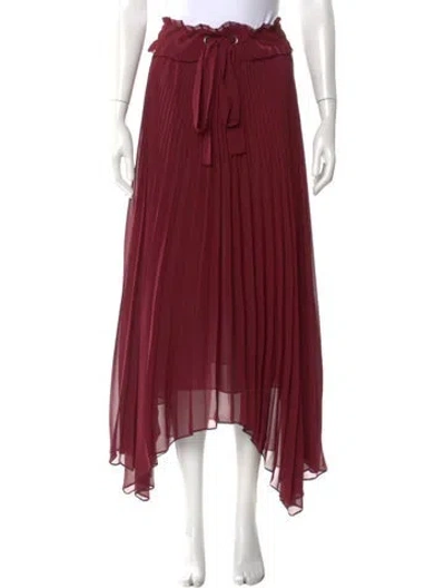 Pre-owned Ramy Brook Long Skirt W/ Tags In Burgundy