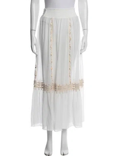 Pre-owned Ramy Brook Long Skirt W/ Tags In White