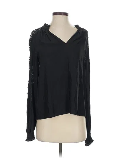 Pre-owned Ramy Brook Long Sleeve Blouse In Black