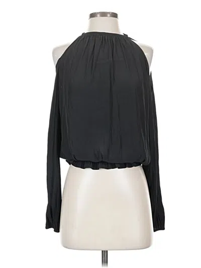 Pre-owned Ramy Brook Long Sleeve Blouse In Black
