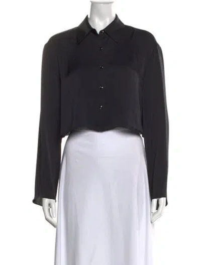 Pre-owned Ramy Brook Long Sleeve Blouse In Black