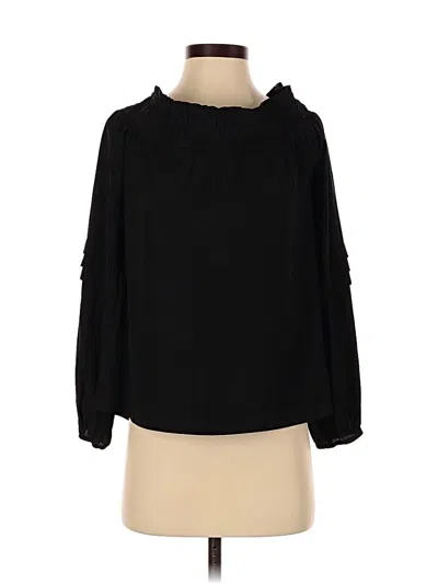 Pre-owned Ramy Brook Long Sleeve Blouse In Black