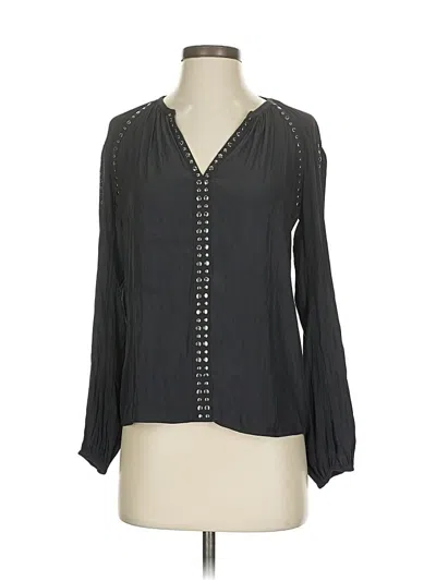Pre-owned Ramy Brook Long Sleeve Blouse In Black