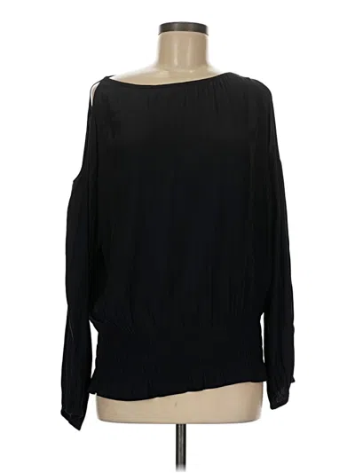 Pre-owned Ramy Brook Long Sleeve Blouse In Black