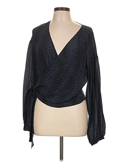 Pre-owned Ramy Brook Long Sleeve Blouse In Black