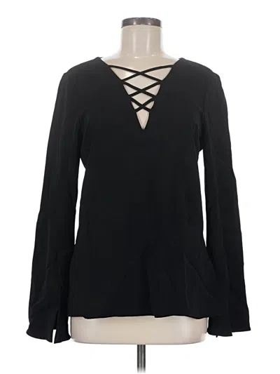 Pre-owned Ramy Brook Long Sleeve Blouse In Black
