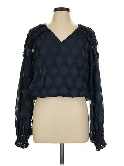 Pre-owned Ramy Brook Long Sleeve Blouse In Black