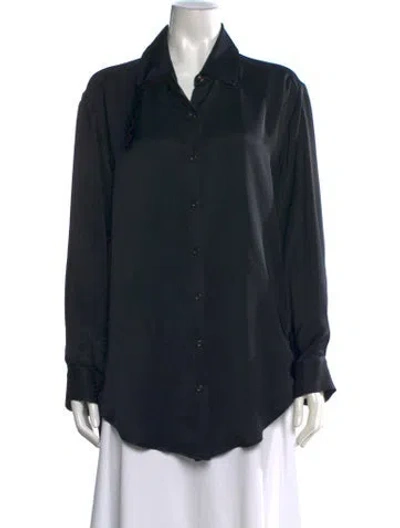 Pre-owned Ramy Brook Long Sleeve Blouse In Black
