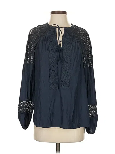 Pre-owned Ramy Brook Long Sleeve Blouse In Blue