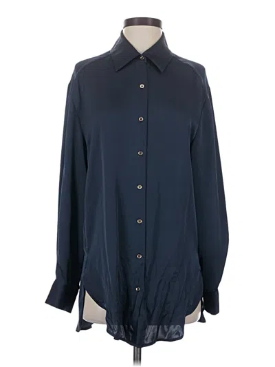 Pre-owned Ramy Brook Long Sleeve Blouse In Blue
