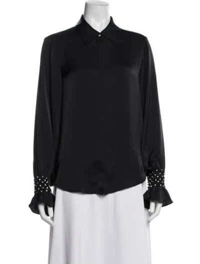 Pre-owned Ramy Brook Long Sleeve Blouse In Blue