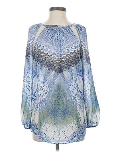 Pre-owned Ramy Brook Long Sleeve Blouse In Blue