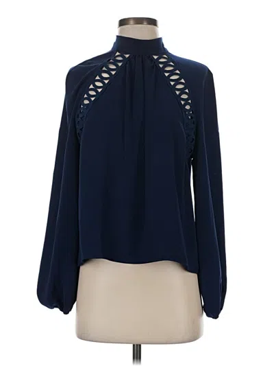 Pre-owned Ramy Brook Long Sleeve Blouse In Blue
