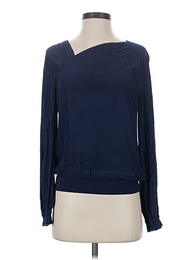 Pre-owned Ramy Brook Long Sleeve Blouse In Blue
