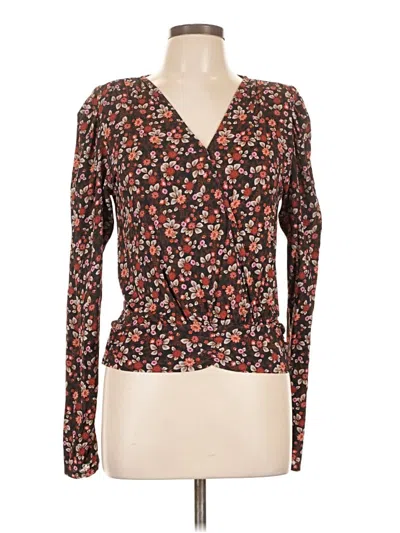 Pre-owned Ramy Brook Long Sleeve Blouse In Brown