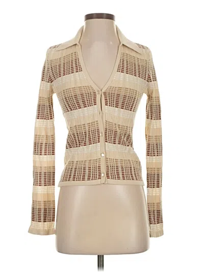 Pre-owned Ramy Brook Long Sleeve Blouse In Brown