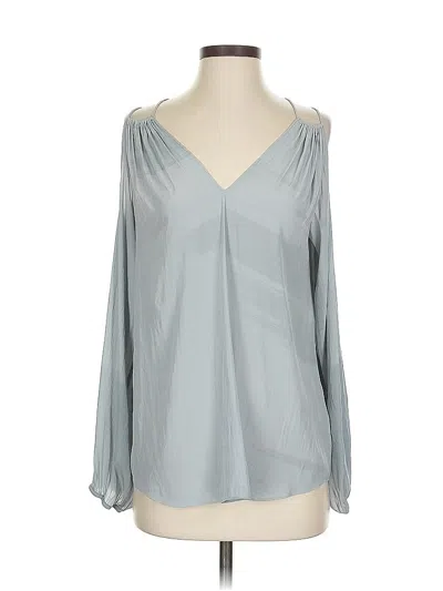 Pre-owned Ramy Brook Long Sleeve Blouse In Gray