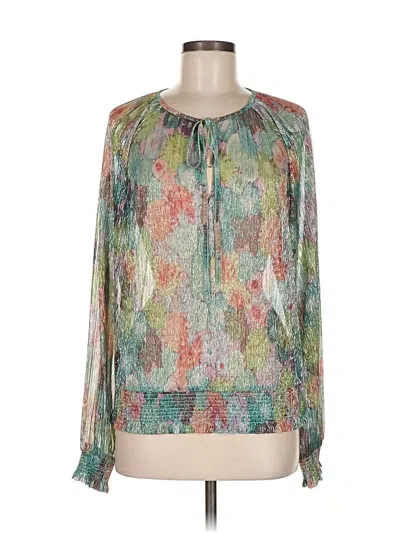 Pre-owned Ramy Brook Long Sleeve Blouse In Green