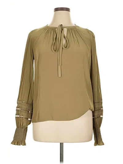 Pre-owned Ramy Brook Long Sleeve Blouse In Green