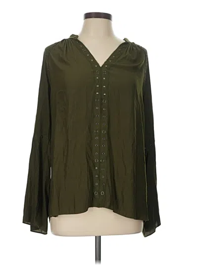 Pre-owned Ramy Brook Long Sleeve Blouse In Green