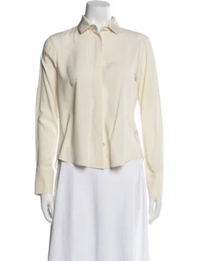 Pre-owned Ramy Brook Long Sleeve Blouse In Neutral
