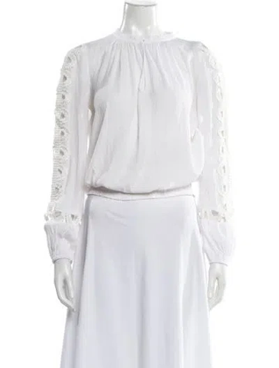 Pre-owned Ramy Brook Long Sleeve Blouse In Neutral