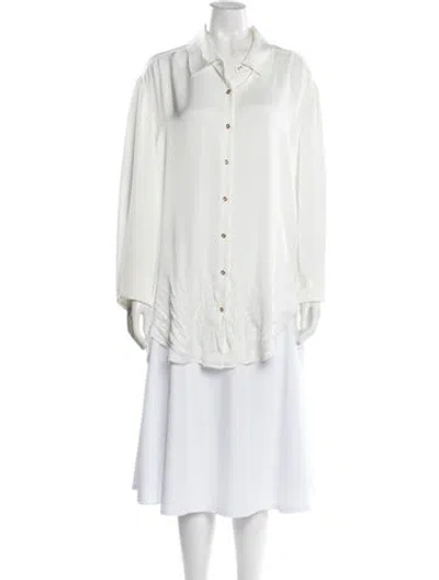 Pre-owned Ramy Brook Long Sleeve Blouse In Neutral