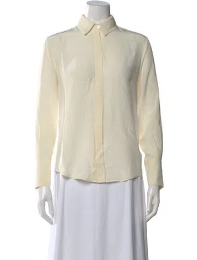 Pre-owned Ramy Brook Long Sleeve Blouse In Neutral