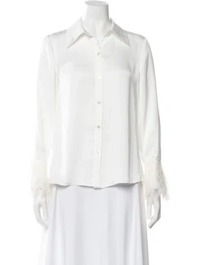 Pre-owned Ramy Brook Long Sleeve Blouse In Neutral