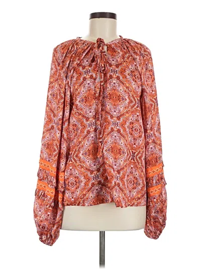Ramy Brook Long Sleeve Blouse In Orange