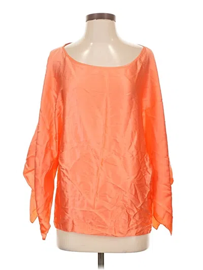Pre-owned Ramy Brook Long Sleeve Blouse In Orange