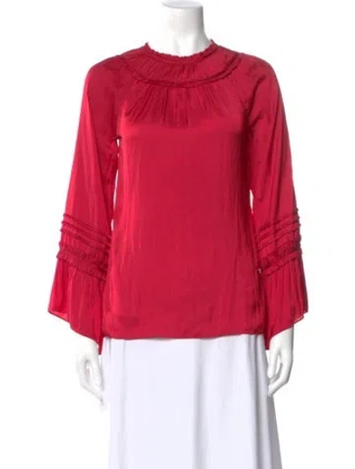 Pre-owned Ramy Brook Long Sleeve Blouse In Pink