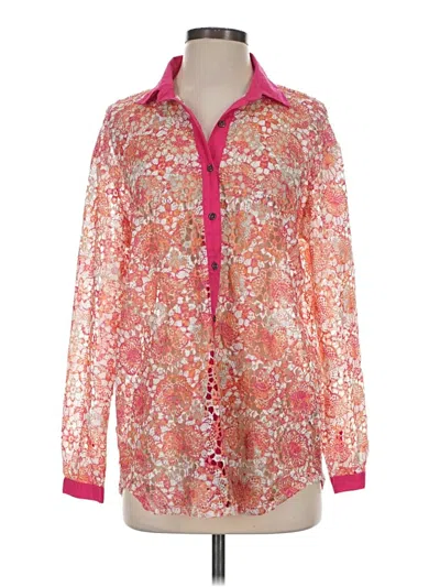 Pre-owned Ramy Brook Long Sleeve Blouse In Pink