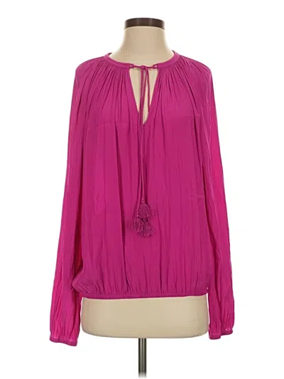 Pre-owned Ramy Brook Long Sleeve Blouse In Pink