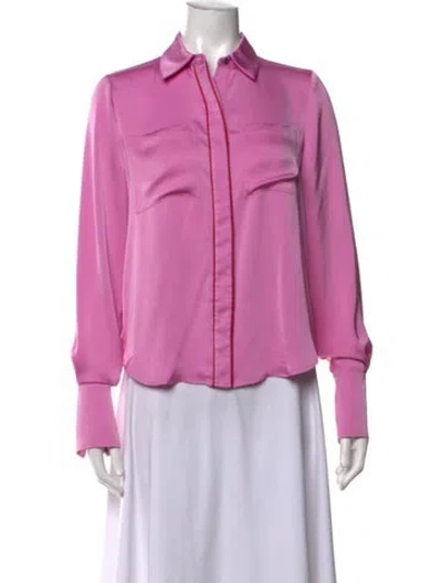 Pre-owned Ramy Brook Long Sleeve Blouse In Pink