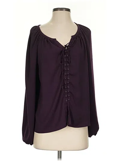 Pre-owned Ramy Brook Long Sleeve Blouse In Purple