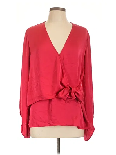 Pre-owned Ramy Brook Long Sleeve Blouse In Red