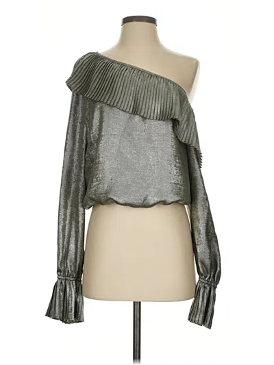 Ramy Brook Long Sleeve Blouse In Silver