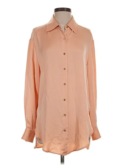Pre-owned Ramy Brook Long Sleeve Blouse In Tan