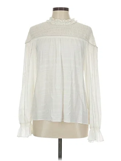Pre-owned Ramy Brook Long Sleeve Blouse In White