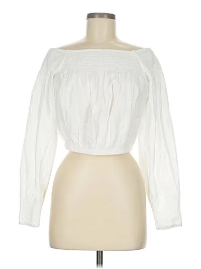 Pre-owned Ramy Brook Long Sleeve Blouse In White