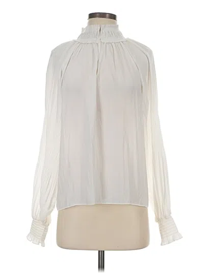 Pre-owned Ramy Brook Long Sleeve Blouse In White
