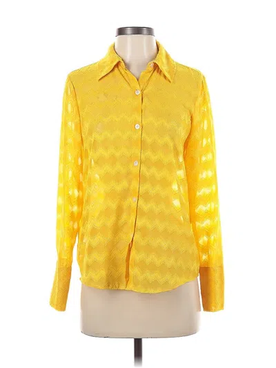 Pre-owned Ramy Brook Long Sleeve Blouse In Yellow