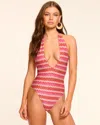 Ramy Brook Lorela Plunging One Piece Swimsuit