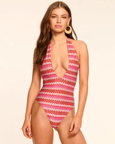 Ramy Brook Lorela Plunging One Piece Swimsuit