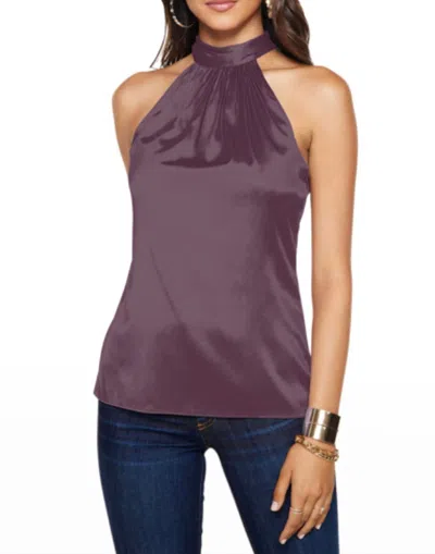 Ramy Brook Lori Halter Top In Raisin In Purple